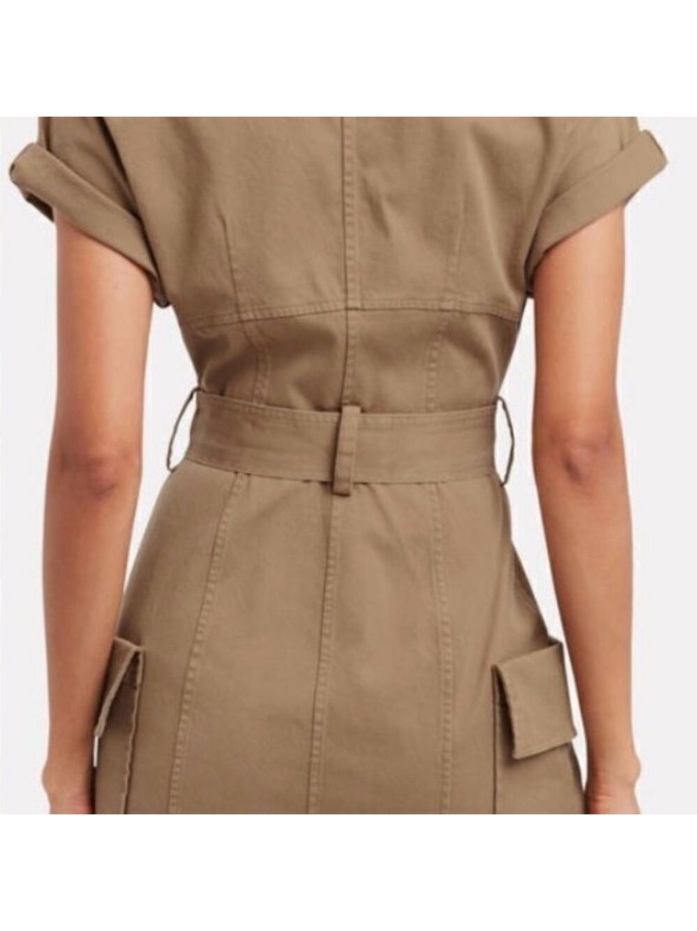 A.L.C. Bellamy twill belted dress, L - Picture 2 of 5